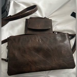 S&Q Cross Body with matching card/ coin wallet